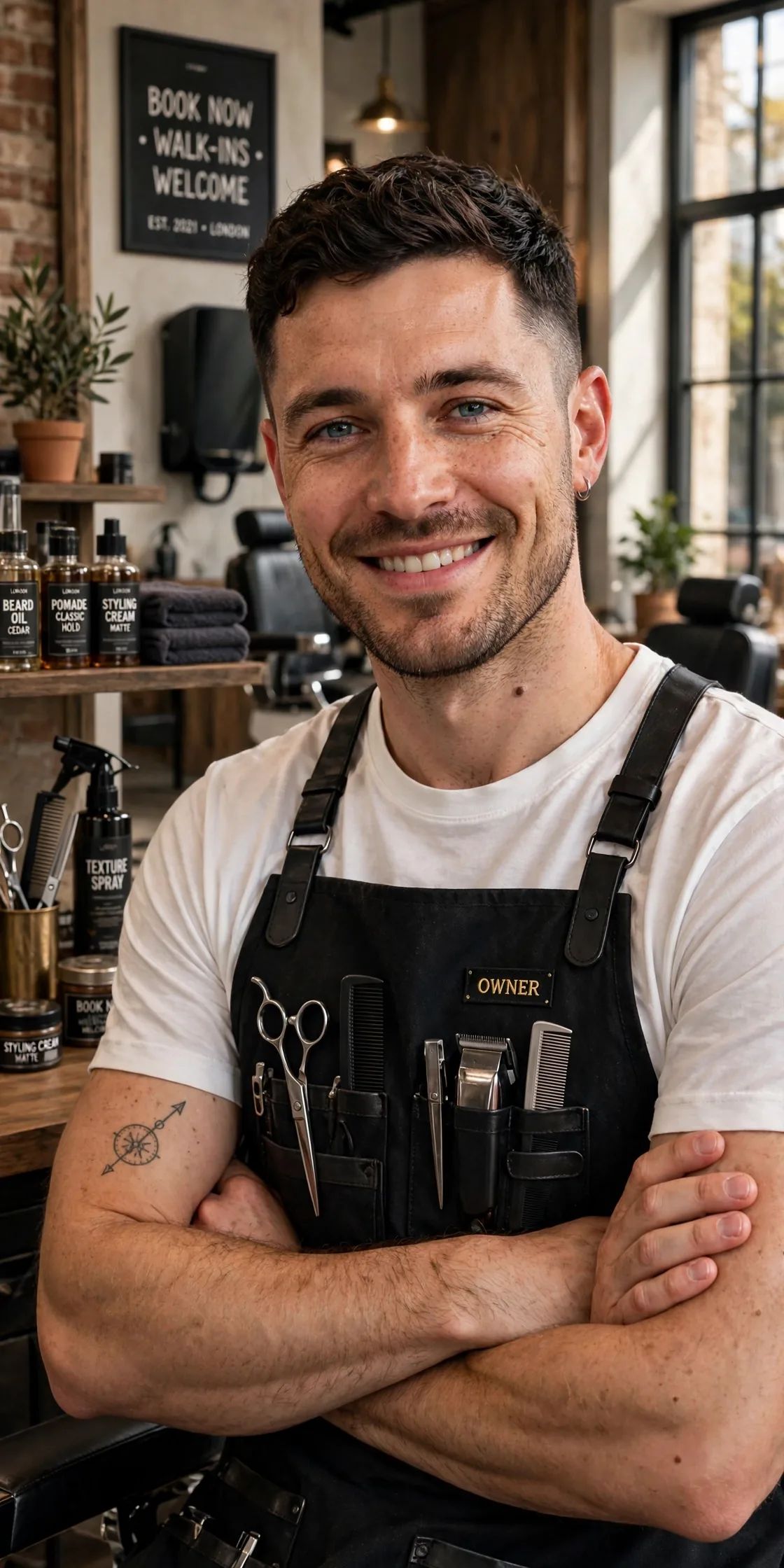 Low skin fade with beard Stoke transformation