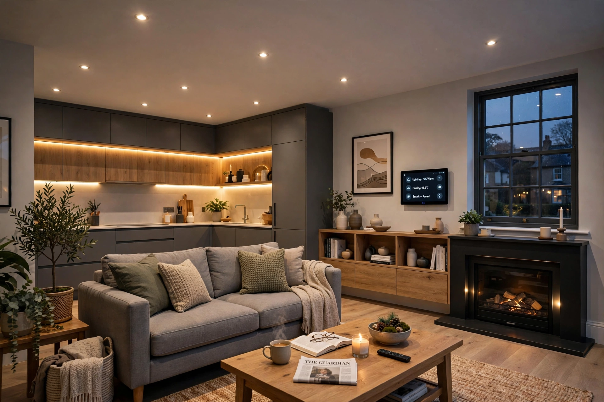 Smart spotlights living room install Stoke