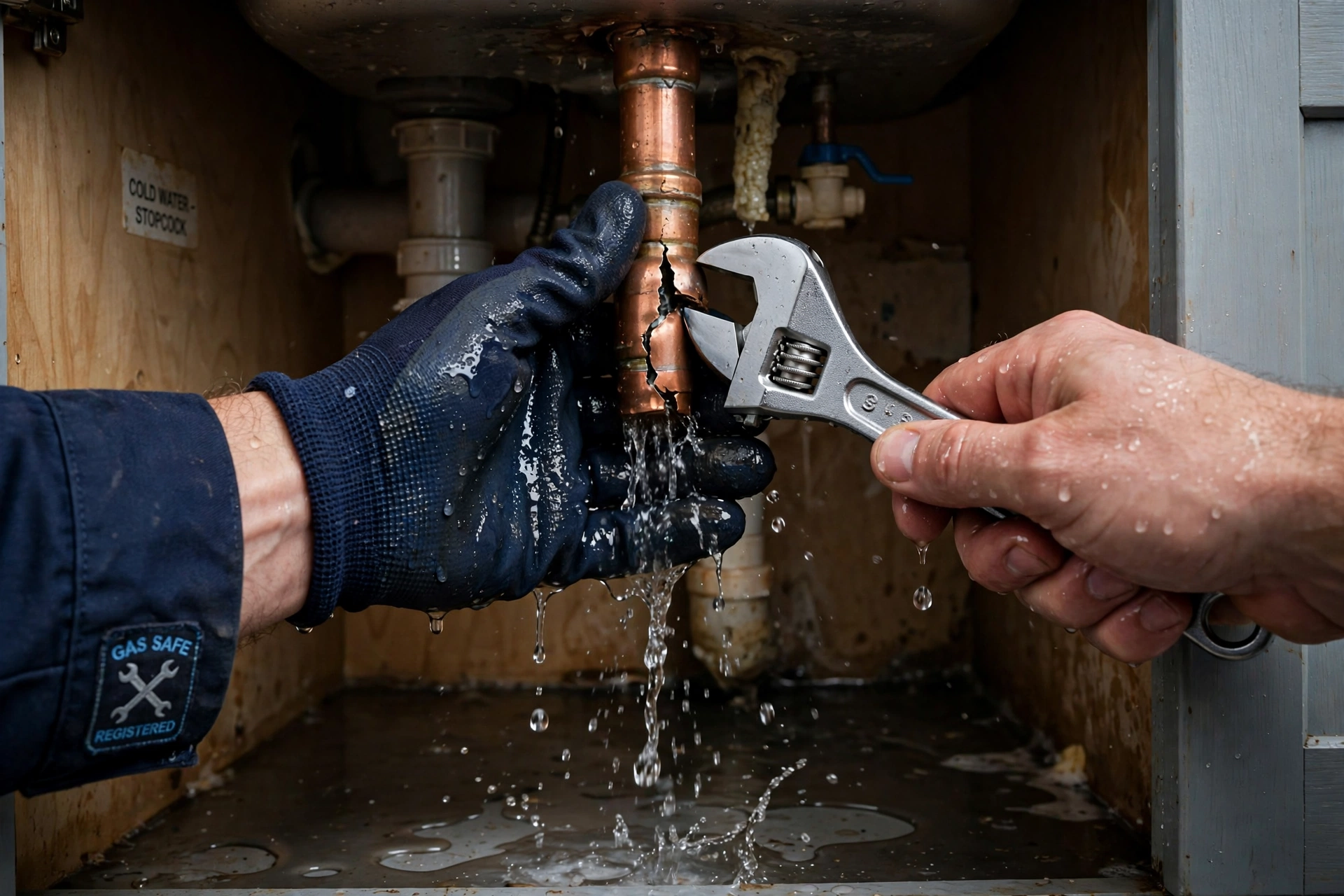 Burst pipe emergency repair Stoke